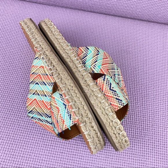 Serra Woven Cross Strap Espadrille Slide Sandals Size 8 NWOT - Picture 6 of 10